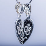Sterling Silver Broken Heart Pendant Necklace: Gay Men's Love Symbol