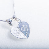 Sterling Silver Broken Heart Pendant Necklace: Gay Men's Love Symbol