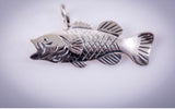 Gift for fisherman, Silver fish necklace, trout, bass, gift for angler