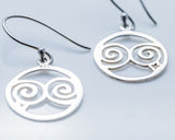 Sterling silver earrings, sacred geometric jewelry, gift for her