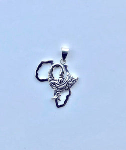 Africa Sankofa bird pendant, handmade in Sterling silver   remembering to honor elders and ancestors of The motherland, African Diaspora Day