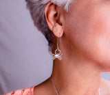 Silver Crab Dangle Earrings: Nautical Zodiac Jewelry