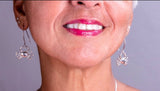 Silver Crab Drop earrings,  Cancer Zodiac sign