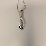 Cowrie shell Pendant, handmade sterling silver unique jewelry