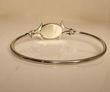 Silver Turquoise Bangle Bracelet: Handmade Unisex Design