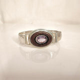 Handmade Sterling Silver Amethyst Bracelet: Rosewood Bangle