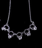 Science necklace Benzene (Carbon) molecule, gift for her