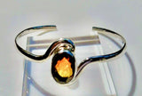 Silver Tourmaline bracelet, Red Tourmaline gem cuff, Mothers Day Gift for her