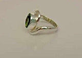 Faceted Oval Peridot Ring: Handmade Sterling Silver August Birthstone
