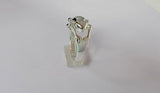 Silver frog ring, gift for good luck
