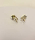 Peridot teardrop studs, sterling silver birthday gift, handmade jewelry, August and September birthstone, 16th anniversary gift