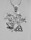 Tree of Life Necklace: Silver Pendant with Celtic & African Symbols