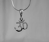 Om pendant, sterling silver, Yoga gift, aUM necklace, meditation jewelry, aum symbol, seed mantra, connects to crown chakra