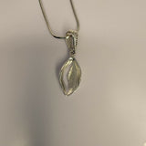 Cowrie shell Pendant, handmade sterling silver unique jewelry