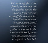 Evil eye ring, sterling silver band, gift to keep away evil spirits