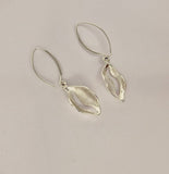 Silver Cowrie shell Earrings, gift for her, handmade dangle sterling silver unique jewelry