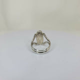 Yellow stone silver ring, Yellow Amber, chakra healing stone, gift for her
