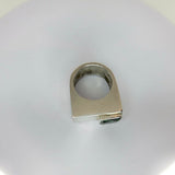 London Blue Topaz Ring: Bold Contemporary Statement, Size 7