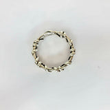 Handmade Sterling Silver Double Band Ring, Coil Wrapped Thumb Ring