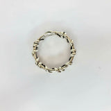 Silver band ring, double band ring, coil wrapped, handmade  mens unisex made to size, artfully crafted silver ring jewelry  Chester Allen