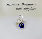 Genuine sapphire ring, September birthstone, gift for 45th anniversary,  Handmade faceted blue solitaire set in sterling silver