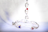 DNA Sterling Silver Pendant: Double Helix with OK Symbol