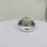 Bold Onyx Ring, Mens Fleur de lis Signet, New Orleans jewelry, Sterling silver onyx ring, gift for him Louisiana State symbol