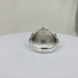 Mens Onyx Signet Ring: Sterling Silver Fleur de Lis, New Orleans Jewelry