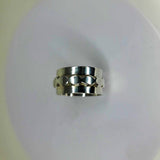 Wide Silver band, man ring sterling silver, handmade jewelry, raised scalloped accent, wedding ring, gift for boyfriend, men wedding band