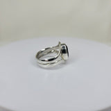 Handmade Faceted Sapphire Ring: Sterling Silver September Birthstone