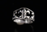 Fleur de lis ring, sterling silver, Louisiana jewelry,  New Orleans gift,  Louisville symbol, game day jewelry, Canada,France, ready to ship