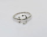 Dainty Sterling Silver Anchor Ring: Minimalist Mariner Jewelry