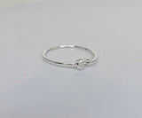 Sterling Silver Love Knot Ring: Dainty Minimalist Gift