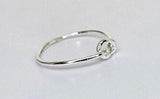 Dainty love knot ring, silver  minimalist gift for her