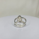 Black Onyx Sterling Silver Ring: Oval Faceted Gemstone, Size 9.5