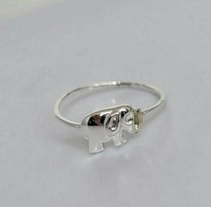 Dainty Elephant ring, gift for good luck, minimalist handmade jewelry, Sterling silver gift