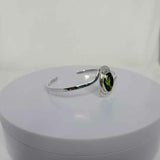 Peridot Bracelet, sterling silver cuff, August and September birthstone gift, Oval green gemstone jewelry, 16th anniversary jewelry gift