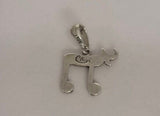 Silver Chai Music Note Pendant: Jewish Symbol of Life Necklace, Hanukkah gift