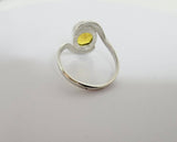 Yellow topaz ring, 23rd anniversary gift, Sterling silver golden topaz statement ring, Handmade jewelry, November birthstone
