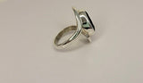 Handmade Sterling Silver Green Topaz Ring: Emerald Gemstone