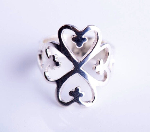 Nyame Dya Ring silver handmade adinkra jewelry