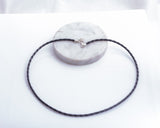 Braided Black Leather Necklace: Sterling Silver Clasp