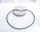 Leather braided necklace, Woven Black chord. Sterling silver clasp, study handmade leather chain, accessory to hand pendants