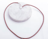Braided Black Leather Necklace: Sterling Silver Clasp