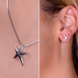 Starfish jewelry set, ocean inspired necklace and earrings, gift to bring intuition, growth, this celestial being represents Divine Love