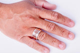 Mens ring, Silver Copper band