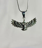 Silver Eagle necklace, sterling silver, bird of prey, handmade jewelry,  gift for him