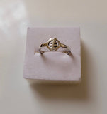 Gye Nyame ring, dainty silver band, handmade Adinkra symbol jewelry