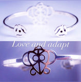 Love theme bracelet, Adinkra symbol love, 45 rpm adaptor jewelry, relationships, Mothers Day gift, couples gift ideas, Odo Nnyew Fie Kwan