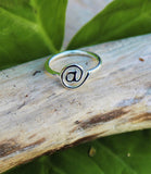 At sign ring, tech workers gift, clever gift idea, @ silver ring, social media jewelry